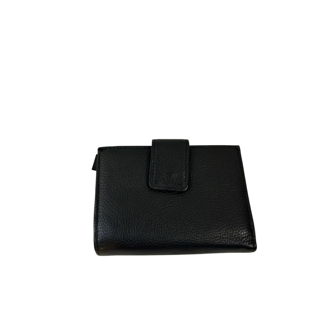 Genuine‎ leather wallet black safekeeper 5"x3.5"